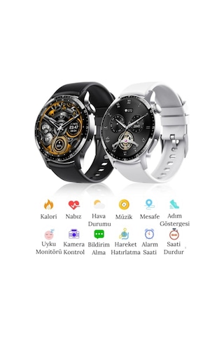 Spor Klasik Arama Yapan Erkek Akıllı Saat Android&ios Huawei Iphone Samsung Xiaomi Uyumlu Kol Saati