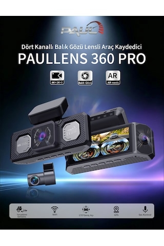 Paul Lens 360pro 4k Yapay Zekalı 4 Göz Araç Kamerası, Ön Arka Plaka Okuma Sağ Sol Balık Gözü Geniş Açılı, Gps Harita, Adas, 5g Wi-fi, Hız Göstergeli Paul Lens 360pro 4k Yapay Zekalı 4 Göz Araç Kamerası, Ön Arka Plaka Okuma Sağ Sol Balık Gözü Geniş Açılı, Gps Harita, Adas, 5g Wi-fi, Hız Göstergeli