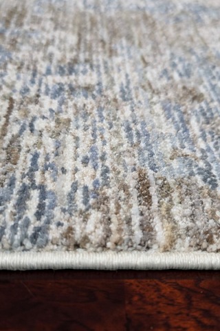 Vivanni Home Everlynn Polyester Vintage Halı Pamuk Atkı Tabanlı Modern Dokuma Ev Halısı Kahverengi Mavi