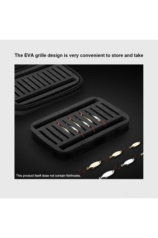 Xindoker Siyah Eva Olta Çanta - 24 Tane Parçacık Konteyneri İle Olta İğnesi Saklama Çantası 14x9x4cm, 105g