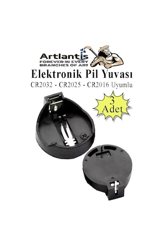 Elektronik Pil Yatağı 3 Volt 3 Adet Cr2032 Cr2025 Cr2016 Para Düğme Pil Yatağı Rcb Pil Tutucu Bios Devre Kart