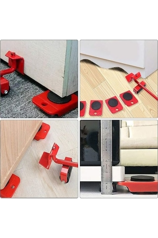 Flybuy Zahmetsiz Ağır Mobilya Taşıma Kiti, 150kg Kaldırma, Kolay Taşıma, Kaldırma Çubuğu Ve Tekerlekler -