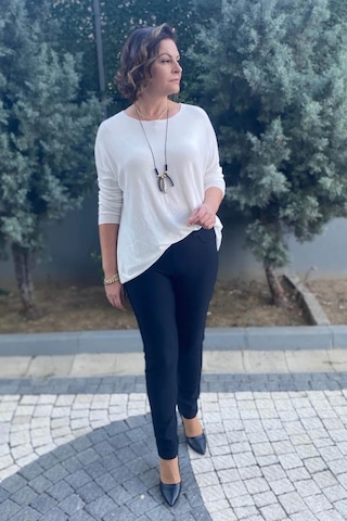 Kadın Lacivert Punto Boru Paça Pantolon Bir Beden Küçük Tercih Edin Lacivert