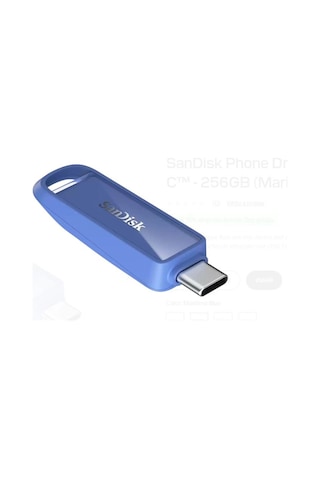 Sandisk Sdıxs0n-256g-gn6nd 256gb Phone Drive With Usb-c-128gb Maritime Blue Flash Bellek Kdo