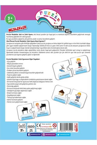 Beceri Dünyası Puzzle Meslekler 3+ Yaş Okul Öncesi Akıl Ve Zeka
