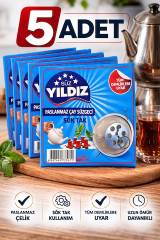 5 Adet Paslanmaz Çelik Çaydanlık Demlik Süzgeci Sök Tak Çay Süzgeci Tüm Demliklere Uyumlu Çaydanlık Filtresi Siyah 5 Adet Paslanmaz Çelik Çaydanlık Demlik Süzgeci Sök Tak Çay Süzgeci Tüm Demliklere Uyumlu Çaydanlık Filtresi Siyah