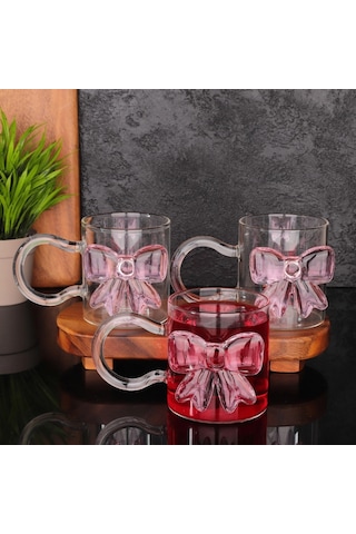 Mien Fiyonklu Cam Kupa 350 Ml Çok Renkli