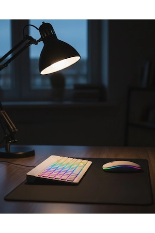 Kablosuz Aydınlatmalı Klavye Mouse Seti Türkçe Q Tuş Dizilimi Diğer