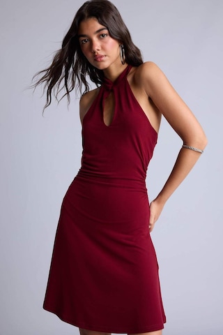 Defacto Modern Fıt Halter Yaka Elbise I5081ax26smbr43 Bordo-br43