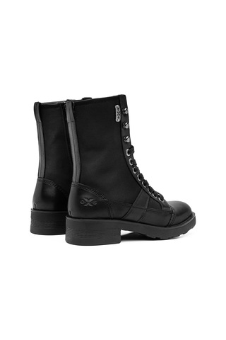 Çizme Kadın Oxw002300 Oxs Frank 0023 Mıd D Nylon/leather Black Siyah