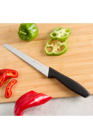 Aryıldız Primo Lazer Ekmek Bıçağı Siyah 17 Cm Renkli