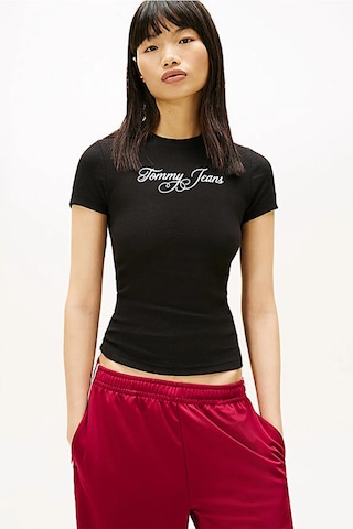 Tommy Jeans Kadın Tişört-dw0dw21838-12821 Siyah