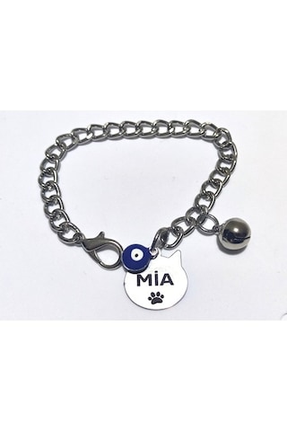 Isimli Kedi Tasması, Zincir Tasma, Kedi Kolyesi, Kedi Isimlik