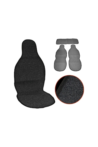 Nyf 53 Terletmez Minder Premium Pamuklu Siyah 3 Lü Set 2 Ön Pilot + 1 Arka Oturma