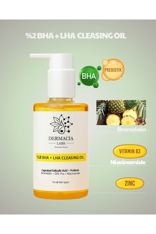 Bha +lha, Salisilik Asit, Siyah Nokta Karşıtı, Yüz Ve Vücut Arındırıcı Temizleme Yağı 200 Ml