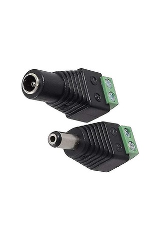 Çift Dc Konnektörler 5,5x2,1 Mm 12 V Güç Erkek/dişi Jak Cctv
