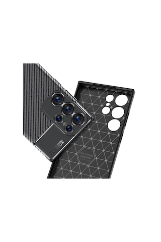 Rba Aksesuar Galaxy Uyumlu S24 Ultra Kılıf Rba Negro Silikon Kapak - Siyah Siyah