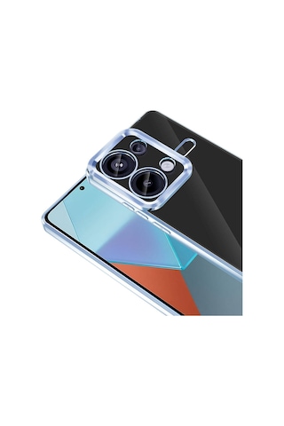 Kilifone - Redmi Note 13 Pro 4g Uyumlu - Kılıf Kamera Korumalı Logo Gösteren Omega Kapak - Gümüş