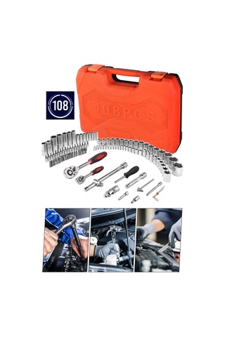 Staxx 108 Parça Lokma Takımı Alet Seti 1/2' Ve 1/4' Cırcır Set
