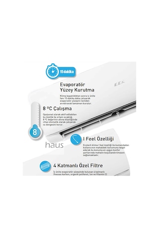 ECA Ecotech ESA2112A100 12000 BTU Duvar Tipi Inverter Split Klima