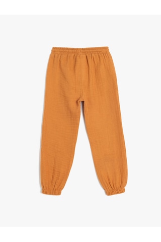 Koton Pamuklu Beli Bağcıklı Cepli Basic Jogger Pantolon Kiremit 5smb40037tw Kiremit