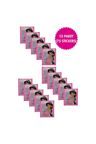 Toyika Panini Lisanslı Disney Prinses Koleksiyon 15 Paket 75 Stickers Çıkartma