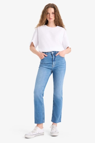 DeFacto Crop Flare Fit Yüksek Bel Bilek Boy Jean Yıkamalı Pantolon E8018AX25SMNM28