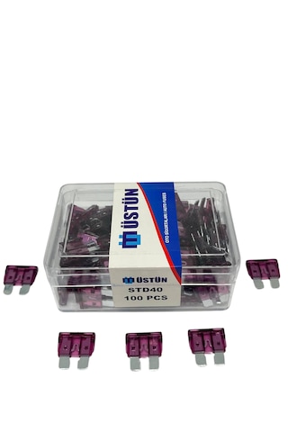 Standart Bıçak Sigorta 40 Amper 100 Adet Standart Boy Oto Sigorta