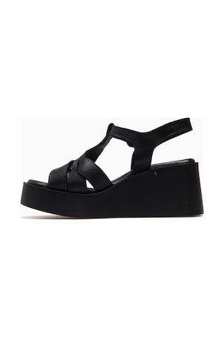 Mamma Mia Mammamia Kadın Dolgu Topuk Ortopedik Sandalet 26y D26ys-2830 Siyah