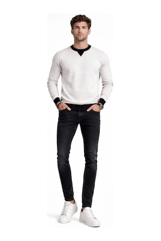 Alexander Gardi Bisiklet Yaka Basic Sweatshirt Unx-145901 Beyaz