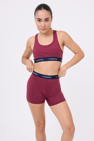Athleshorts Yüksek Bel Kadın Uzun Boxer Şort-3272 Bordo