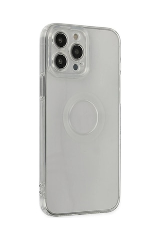 Newface Apple iPhone Uyumlu 13 Pro Max Kılıf Santa Lens Silikon Semeglbl - 96 - Şeffaf