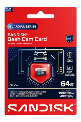 Sandısk Dash Cam 64gb 100/40mb/s Microsdxc V30 Araç Kamerası Hafıza Kartı Sdsqqnr-064g-gu6sn