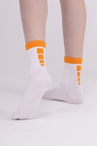 The Socks Company 3 Çift Kadın Beyaz Tenis Çorabı 23SDCR980P Beyaz