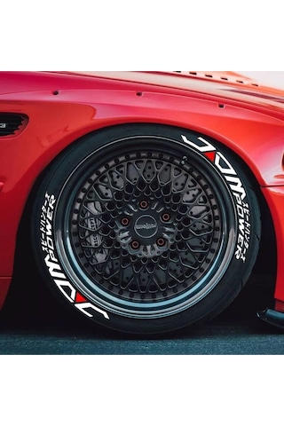 Jdm Power Motosiklet & Araç Oto Lastik Yazısı Sticker Arma 4 Adet 2.5 Cm Uyumlu