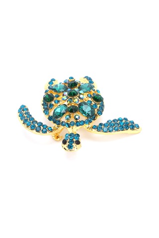 Lemestar Kaplumbağa Şekilli Alliage Broş, Rhine Taşlı Kadın Aksesuarı, Gündelik Ve Özel Etkinliklerde Giyilebilir, Elbise Çanta Dekorasyonu Çok Renkli