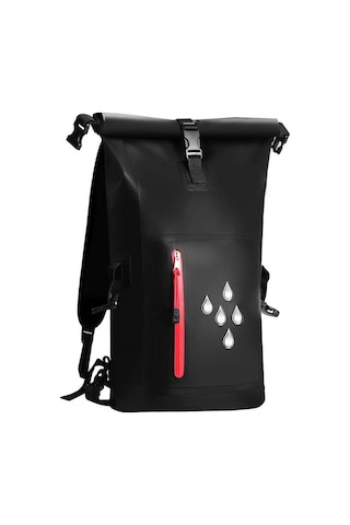 Su Geçirmez Sırt Çantası-25l Büyük Kapasiteli Pvc Suya Dayanıklı Çanta - Yüzme, Dalış, Trekking, Kamp Ida-erkek Ve Kadın 25l Spot Siyah