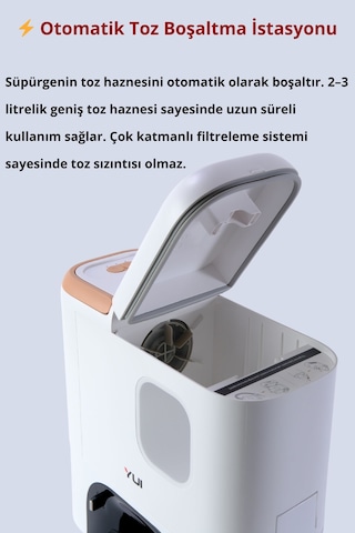 Yui RS16 Pro Max Pet Kit Özellikli Akıllı Robot Vacuum & Mop Süpürge