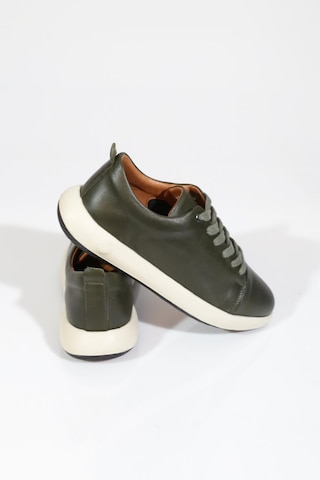 Dgn 20332 Erkek Bağcikli Sneaker Ayakkabi Haki Antik Baskılı