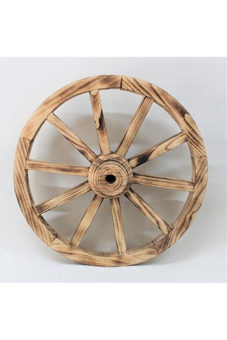 Otantik Çarşı Ahşap At Arabası Tekeri 60 cm.