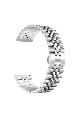 Gear S3 Uyumlu Krd-36 22mm Metal Zore Kordon-gümüş