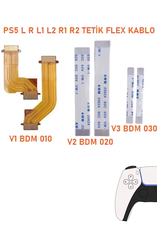 Ps5 V3 Bdm 030 Kollar İle Uyumulu L R L2 R2 Tetik Flex Kablo