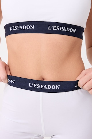 Athleshorts Yüksek Bel Kadın Uzun Boxer Şort -3306 Beyaz
