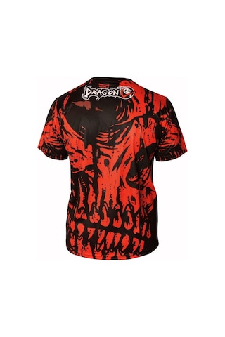 Dragondo Tx8597 Kick Boks Muaythai Tişört Kırmızı Dijital Baskılı Tişört Kırmızı