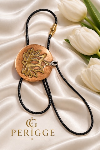 Kolye Bakır Uzerine Gümüş Lotus Çiçeği