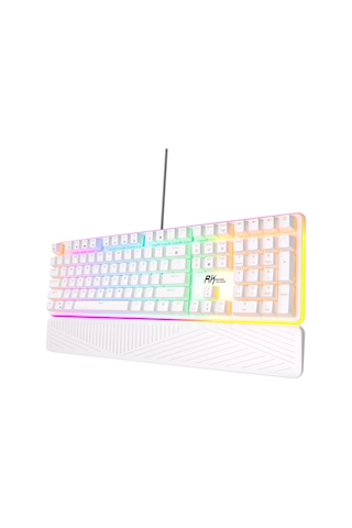 Royal Kludge Rk918 Red Switch Beyaz Pbt Rgb Kablolu Us Gaming Mekanik Klavye