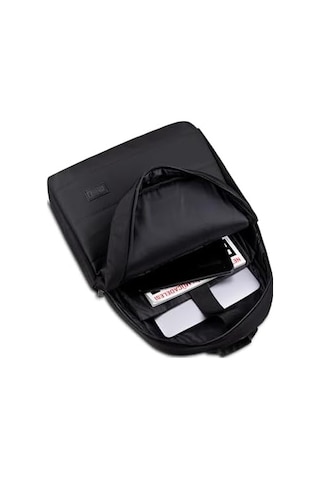 15mins Mila Bp-tx100 Serisi 15,6 İnch, Su Geçirmez Kumaş Ve Su Geçirmez Fermuar Notebook, Laptop, Sırt Çantası -siyah 12 Gri