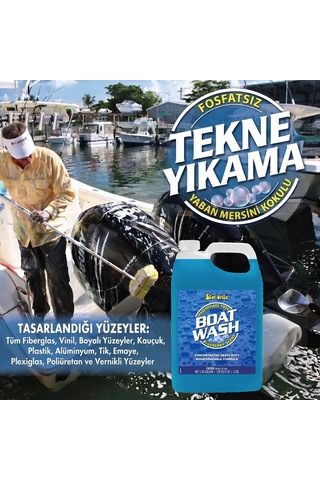 Starbrite - Tekne Temizleyici Ağır Hizmet Konsantre 3.79 Lt : 1-2 Kapakla Tam Temizlik, Cilayı Sökmeyen Güçlü Formül