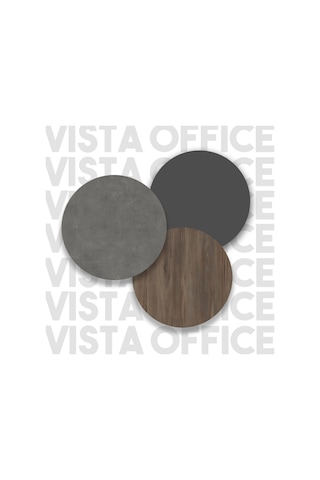 Yurudesign Vista AB Ofis Büro Masa Takımı Kahve-Beton-Antrasit VS