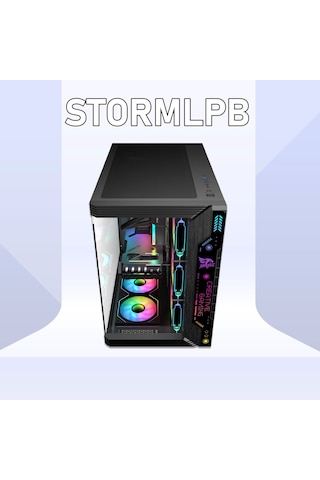 Gameagle STORMLPB Storm 7 Argb Fanlı Gamer Pc Kasası 850w 80+ Plus Bronz Power'lı Sıvı Soğutmalı Siyah